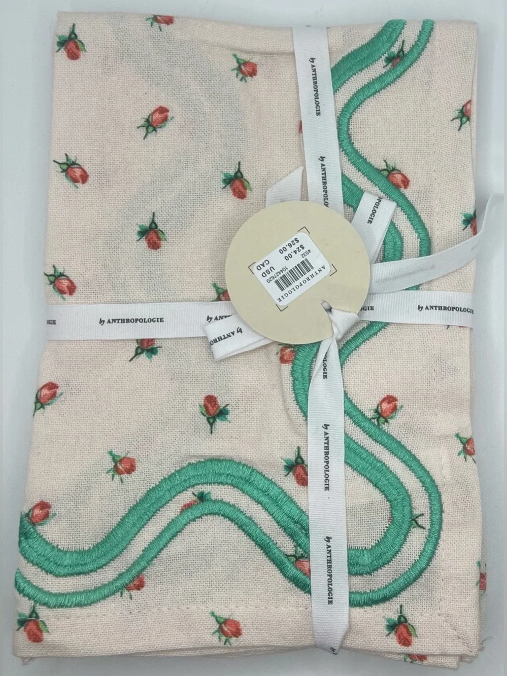 Anthropologie Madeline Napkins, Set of 2, Tulip Pink